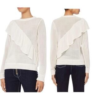 IRO Raja Ecru Ruffle Sweater